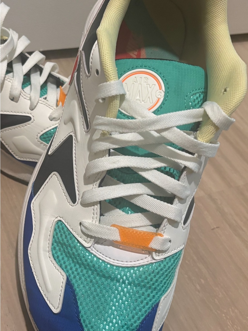 Nike White, Red, Blue and Teal Chunky Runner Sneakers - Picture 9 of 9